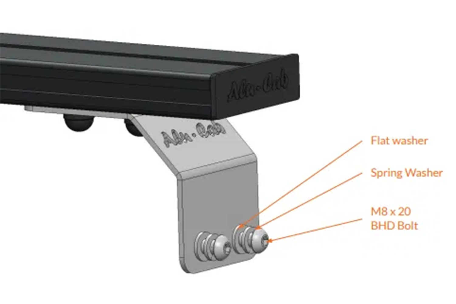 Alu-Cab Load Bar to LT-50 Mounting Brackets
