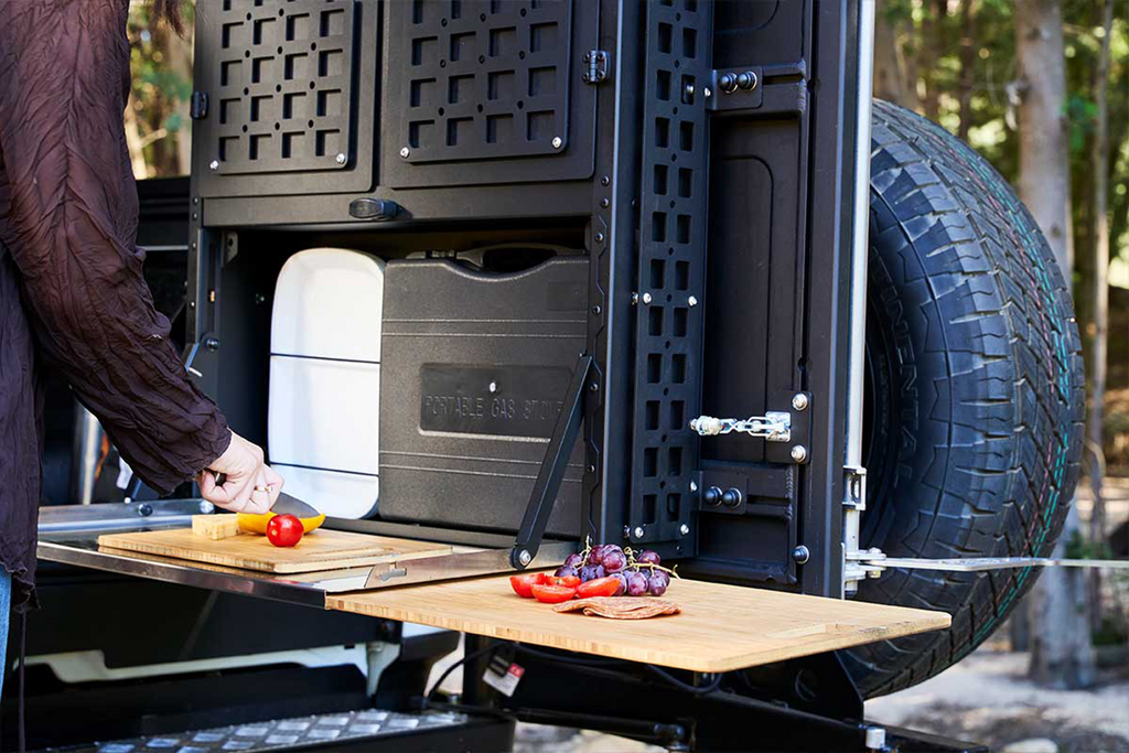 Pull Behind Rv Rear Kitchen Rear Door Kitchen | Compact Rear Door Cooking System | Camper & Troopy ...